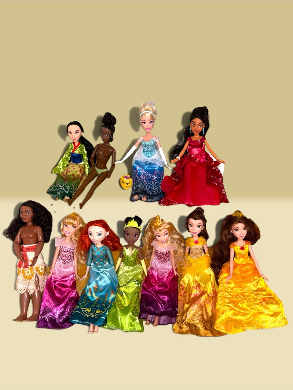 Disney Princess Fashion Doll Assortment Lot of 11 - Mona Cinderella Belle & More